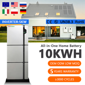 Paquete de Baterías LiFePO4 VICTPOWER de 10 kWh, Inversor Híbrido de 5 kW, Almacenamiento de Energía Doméstica, Conexión Híbrida a la Red Eléctrica - Product Image 1