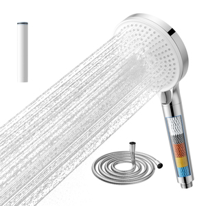 Pommeau de douche à main filtrant haute pression à 5 jets avec flexible en acier inoxydable pour eau dure - Product Image 5