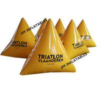 Bouées flottantes gonflables de course de natation de marqueur de couleur noire de 1.5m de haut sur mesure avec LOGO