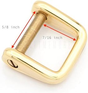 Anillas de tornillo rectangulares, Conector de correa con hebilla, Grillete rectangular, Bucle de tornillo para bolso, Unidades - Product Image 4
