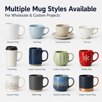 Taza de Cerámica con Esmalte Reactivo y Acabado Artístico, Fabricante para Tiendas de Regalos, Marcas de Comercio Electrónico, Programa de Marca Privada