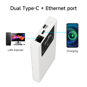 Banco de energía portátil 2 en 1 para exteriores y enrutador WiFi 4G LTE-10000mAh, ranura para SIM, Plug & Play (tipo C/Lightning) para viajes/camping - Product Image 3
