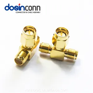 Wifi Antenna T Type T-type One SMA Male to Two Female RF Coaxial Coax Adapter Connector 3 Way Splitter Plug