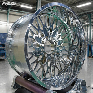 NJQS 车轮 26 英寸轮圈 高光抛光 26x14 锻造浮动中心盖轮毂 - Product Image 1