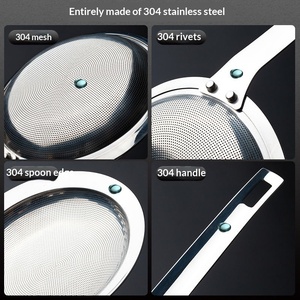 Cuchara Coladora de Acero Inoxidable al por Mayor, Cucharón Separador de Grasa y Aceite para Sopa y Gravy, Cuchara Coladora, Colador de Red para Alimentos - Product Image 5