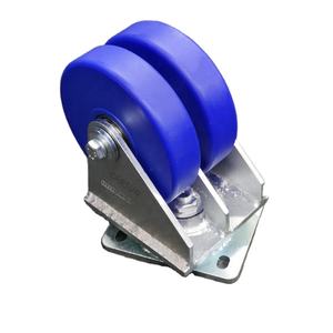Super Heavy Duty <span class=keywords><strong>Blue</strong></span> Industrie rollen 1500KG Lade kapazität Doppel <span class=keywords><strong>200mm</strong></span> 150mm Nylon Gussstahl drehbar OEM anpassbar - Product Image 1