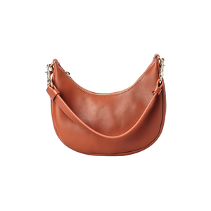 Bolsos de Hombro de Cuero Genuino de Diseño Nuevo para Mujer, Bolsos de Media Luna de Cuero Suave Casuales - Product Image 5