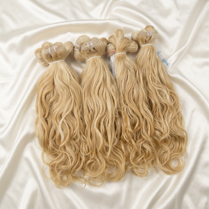 Extensiones de Cabello Humano Vietnamita Remy Q1096 613 Rubio, Doble Trama, Ondulado Natural, Suave, de Primera Calidad, en Oferta - Product Image 5