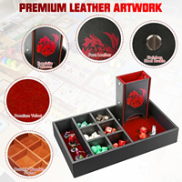 Boîte de rangement en cuir PU MIO DND pour dés, tour à dés, étui pour dés D&D, accessoires de jeu de rôle, cadeaux pour DM, personnalisable