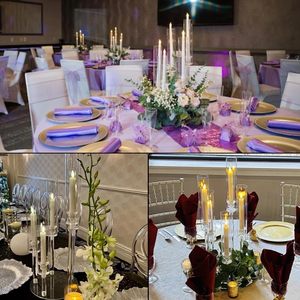 <span class=keywords><strong>Candelabro</strong></span> Acrílico de 8 Brazos y 128 cm, Portavelas Acrílico Alto, Decoración para Bodas, Centro de Mesa, Soporte para Flores - Product Image 3