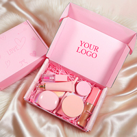 Boîtes cadeaux personnalisées avec logo privé, coffret cadeau de maquillage végétalien DIY, fond de teint, illuminateur, crayon à sourcils, baume démaquillant