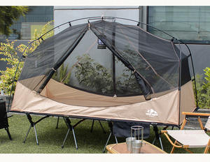 سرير تخييم محمول كبير الحجم لشخصين قابل للطي مع خيمة مدمجة مقاومة للماء للاستخدام الخارجي - Product Image 2