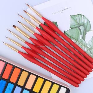 Pinceaux de <span class=keywords><strong>peinture</strong></span> miniatures triangulaires en bois de haute qualité, ensemble de pinceaux à lignes fines pour la <span class=keywords><strong>peinture</strong></span> à l'huile et à l'aquarelle pour artistes - Product Image 4