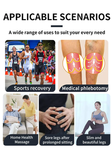 أداة تصريف اللمفاوي الطبية الاحترافية المعتمدة CE، جهاز تدليك بالضغط الهوائي، أحذية استشفاء للساقين بالكامل والورك والجزء السفلي من الجسم - Product Image 6