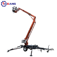 Nacelle élévatrice diesel remorquable 24m, automotrice, montée sur remorque, certification CE, capacité 230kg, rotation 360°, TaiGang TGZB