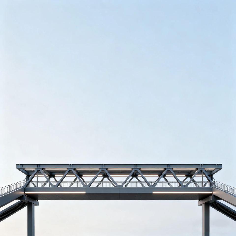 Heavy Duty Steel Girder Bridge Welded H-Beam Frame Hot Dip Galvanized ...
