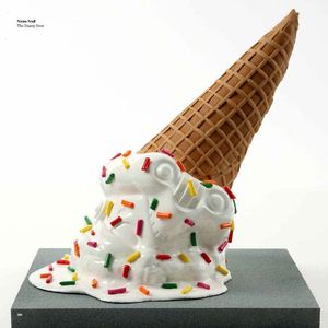 Pop art – statue <span class=keywords><strong>de</strong></span> crème glacée en fibre <span class=keywords><strong>de</strong></span> verre, sculpture <span class=keywords><strong>de</strong></span> rue, Figurine jouet, Figurine d'<span class=keywords><strong>action</strong></span> - Product Image 1