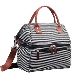 Tote <b>Bag</b> with Removable Shoulder Strap <b>Large</b> Insulated <b>Cooler</b> Dual Compartment Lunch <b>Bag</b> - Product Image 1