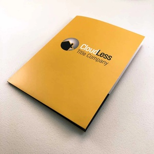 Tamaño personalizado Laminación a prueba de arañazos Ranura para tarjeta Archivo de papel Documento En relieve Debossed Carpeta de presentación comercial - Product Image 2