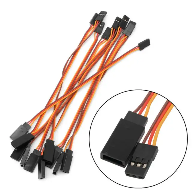 Kabel kawat timbal ekstensi Servo 300mm untuk RC Futaba Jr jantan ke betina 30cm