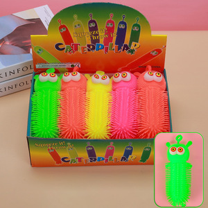 Caterpillar Squeeze Toy Soft Rubber Squishy Stress Relief For Kids Unisex 2 To 4 Years Plastic Plaything - Product Image 4
