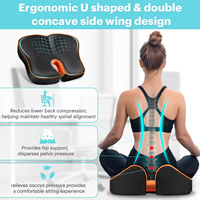 Coussin Orthopédique en Mousse à Mémoire de Forme pour Chaise de Bureau, Soulageant le Coccyx, Oreillers Lombaires et Coussins d'Assise Confortables pour le Soulagement de la Douleur