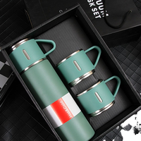 Ensemble Cadeau de Noël de 3 Pièces : Gobelets Isothermes en Acier Inoxydable, Bouteille Thermos de Voyage et d'Extérieur pour Thé, Café et Eau, Idéal pour Cadeaux d'Affaires