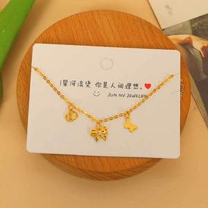 Korean Style <b>Necklace</b> <b>Set</b> <b>Silver</b> Zinc Alloy Star Pendant Women's Gift Jewelry Fashion Accessory - Product Image 4