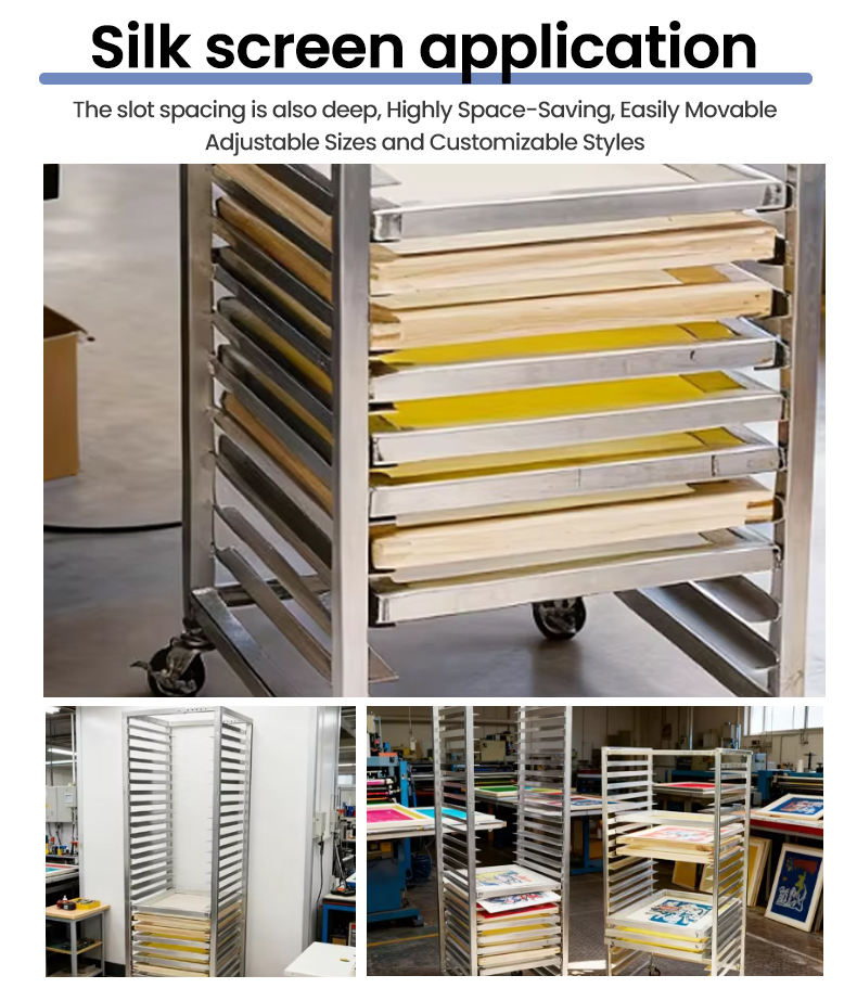 Adjustable Height Aluminum Screen Printing Drying Rack Multi Tier 4 ...