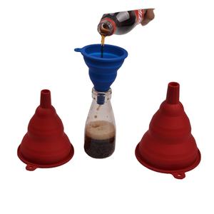 Mini funil dobrável de silicone para cozinha, atacado, borracha de silicone, dobrável, para óleo líquido - Product Image 2