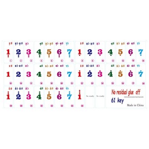 Piano Keyboard Sticker 61 <b>Keys</b> Transparent Note <b>Labels</b> With Simplified Notation For Electronic Piano And Roll-Up Piano - Product Image 2