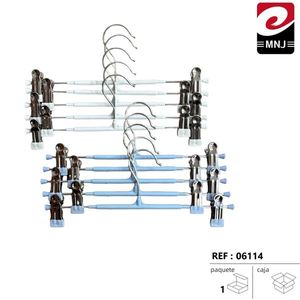 Mnj Pant Hangers With Clips 5 Pcs Per Box For Pants And Skirts - Product Image 2
