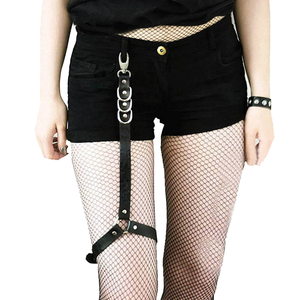 Leather Leg Harness Garter Belt  Punk Gothic Thigh Chain For Women,  Festival & Rave Wear Punk Leather Thigh Chain Garter Belt For Women  Festival Rave