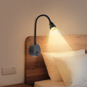 <span class=keywords><strong>Lampe</strong></span> <span class=keywords><strong>de</strong></span> <span class=keywords><strong>chevet</strong></span> <span class=keywords><strong>murale</strong></span> à LED en aluminium <span class=keywords><strong>pour</strong></span> <span class=keywords><strong>chambre</strong></span> d'hôtel <span class=keywords><strong>Lampe</strong></span> <span class=keywords><strong>de</strong></span> tuyau design serpent avec éclairage <span class=keywords><strong>de</strong></span> mise au point 1W-3W Rouge Noir - Product Image 3
