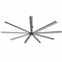 Ventilateur de plafond à économie d'énergie 24FT HVLS avec moteur BLDC et 8 pales en alliage d'aluminium pour systèmes de ventilation d'entrepôt