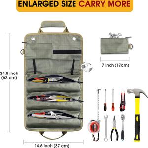 Custom Wholesale New Electrico Portable Back-slung <b>Roll</b> <b>Bag</b> With Detachable <b>Tool</b> Kit Multi-function Wear Armor Zipper Closure - Product Image 2
