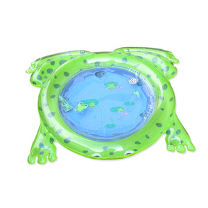 Frog Shaped Inflatable Water <b>Pad</b> For Kids Outdoor Play PVC Material Manual Inflation 1 Person Use - Product Image 1