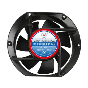 high quality 6 inches dc fan 172x150x51mm 48v ball bearing dc axial fan copper wire dc cooling fan 24v
