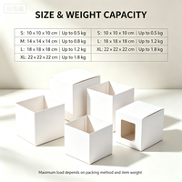 Boîte en papier pliable blanche personnalisée avec fenêtre transparente pour emballage cadeau de détail, vente en gros
