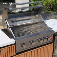 Cuisine extérieure moderne en aluminium pour barbecue et pizza, avec réfrigérateur, armoires et brûleur avec évier, fabrication Foshan
