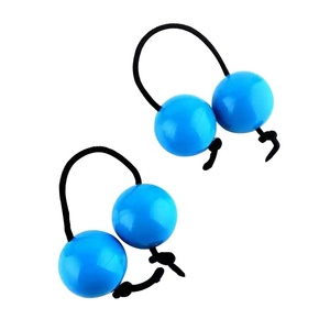 Vente en gros d'instruments de percussion Orff, boules de sable rythmiques en plastique colorées, jouets musicaux, boules doubles à agiter à la main pour les enfants - Product Image 5