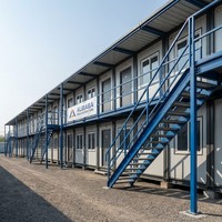 Maison préfabriquée à montage rapide pour bureau de chantier et maison préfabriquée en acier de style K pour grands sites de projets