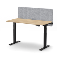 Bureau assis-debout électrique moderne et abordable à moteur unique, réglable en hauteur, ergonomique, en acier inoxydable