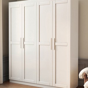 Dazhang Jiaju <b>Solid</b> <b>Wood</b> <b>Wardrobe</b> Hinged Door Large Capacity Bedroom Storage Cabinet Natural <b>Wood</b> Color - Product Image 3
