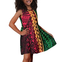 Robe polynésienne de haute qualité décontracté bébé fille robes fête impression personnalisée sur demande Samoan filles robes 2-14 vêtements pour enfants