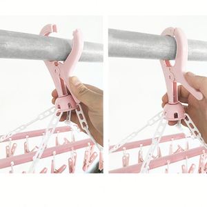 Cintres à vêtements magiques rotatifs pliables multifonctionnels en plastique - Product Image 4