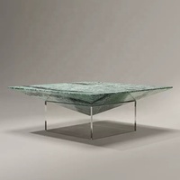 Table basse en marbre de luxe, meubles de salon, design de table centrale unique