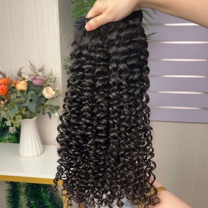 ผมต่อแบบหยิกฟู ขายส่ง 9a ยอดนิยม น้ำหนัก 100 กรัมต่อแพ็ค ผมแท้ 100% แบบ Super Double Drawn - Product Image 5