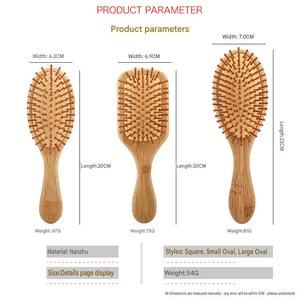 Peigne à coussin d'air en bambou, antistatique, pour massage et soin des cheveux, lisse et abordable, vente chaude, directement de l'usine - Product Image 3