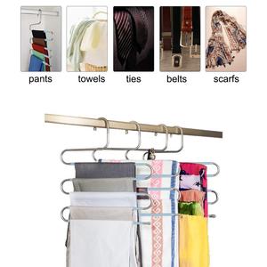 Móc Treo Quần Hình Chữ <span class=keywords><strong>S</strong></span> Móc Treo Kim Loại Loại 5 Lớp Chữ <span class=keywords><strong>S</strong></span> Đa Năng Móc Treo Quần Áo Tiết Kiệm Chữ <span class=keywords><strong>S</strong></span> Kỳ Diệu - Product Image 4